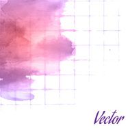Watercolor spot on the checkered paper