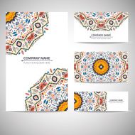 Business card template Vector illustration in native style N4