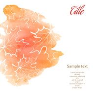 Watercolor background autumn leaves