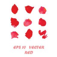 red brush of water color