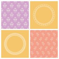 Set of frames and seamless backgrounds