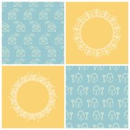 Set of frames and seamless backgrounds N2