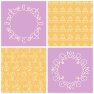 Set of frames and seamless backgrounds N3