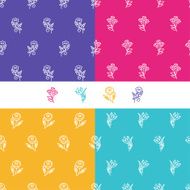 vector set of seamless patterns N6