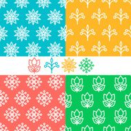 vector set of seamless patterns N7