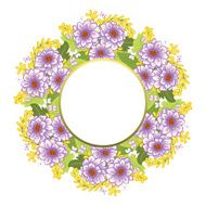 Frame with floral background