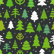 Abstract christmas trees seamless background Design elements