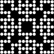 Geometric black and white square seamless pattern illustration