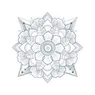 Ornament round mandalas Geometric circle element made in vector