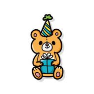 birthday bear doodle N2