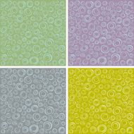 irregular concentric circles pattern set in different colors N3