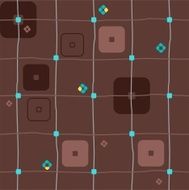 Background geometric squares and stripes brown