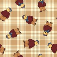 Bear illustration pattern N20