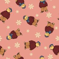 Bear illustration pattern N24