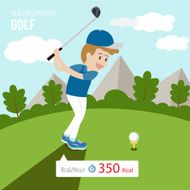 Man play golf for healthy lifestyle