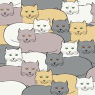 Seamless background with british cats
