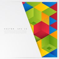 Vector Abstract geometric shape from cubes N5