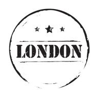 Black Vector Stamp and text LONDON