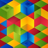 Vector Abstract geometric shape from cubes N10