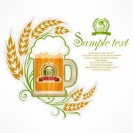 Glass mug of beer