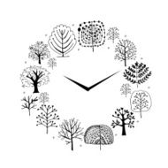 Seasons concept trees on watches sketch for your design
