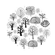 Trees collection sketch for your design