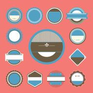 Set of retro vintage labels N3