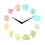 Seasons concept trees on watches sketch for your design N3