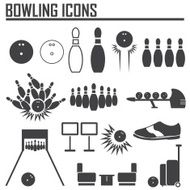 bowling icon vector