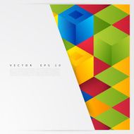 Vector Abstract geometric shape from cubes N24