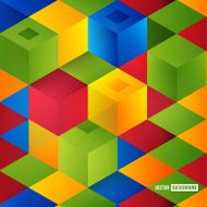 Vector Abstract geometric shape from cubes N25
