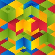 Vector Abstract geometric shape from cubes N26