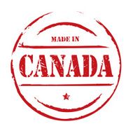 Red Vector stamp MADE IN CANADA