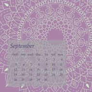 Mandala Calendar September 2016 N3