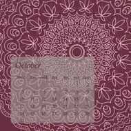 Mandala Calendar October 2016 N3