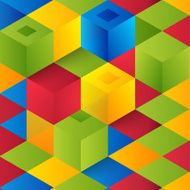 Vector Abstract geometric shape from cubes N33