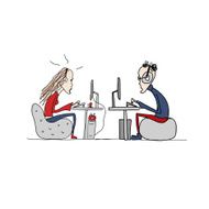 Programmers at work sketch for your design N13