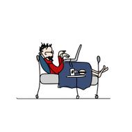 Programmer at work sketch for your design N16