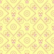 Day of the dead vector seamless pattern