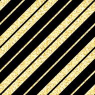 New Year seamless gometric pattern with golden glitter textured stripes