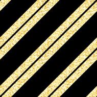 New Year seamless gometric pattern with golden glitter textured stripes N2