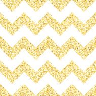 New Year seamless gometric pattern with golden glitter textured zig