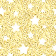New Year seamless gometric pattern with golden glitter textured stars N3