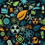 Ecology seamless pattern N2