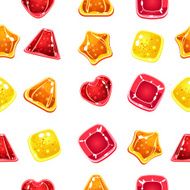 Vector seamless background with colorful Halloween candies N3