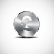 Metallic coin Pound money sign