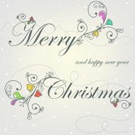 Beautiful Christmas card with decorations