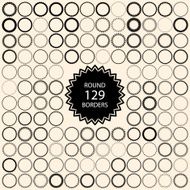 129 vintage round borders Set with circle frames