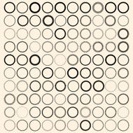100 vintage round borders Set with circle frames