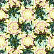 Abstract geometric seamless pattern with circle and spot elements